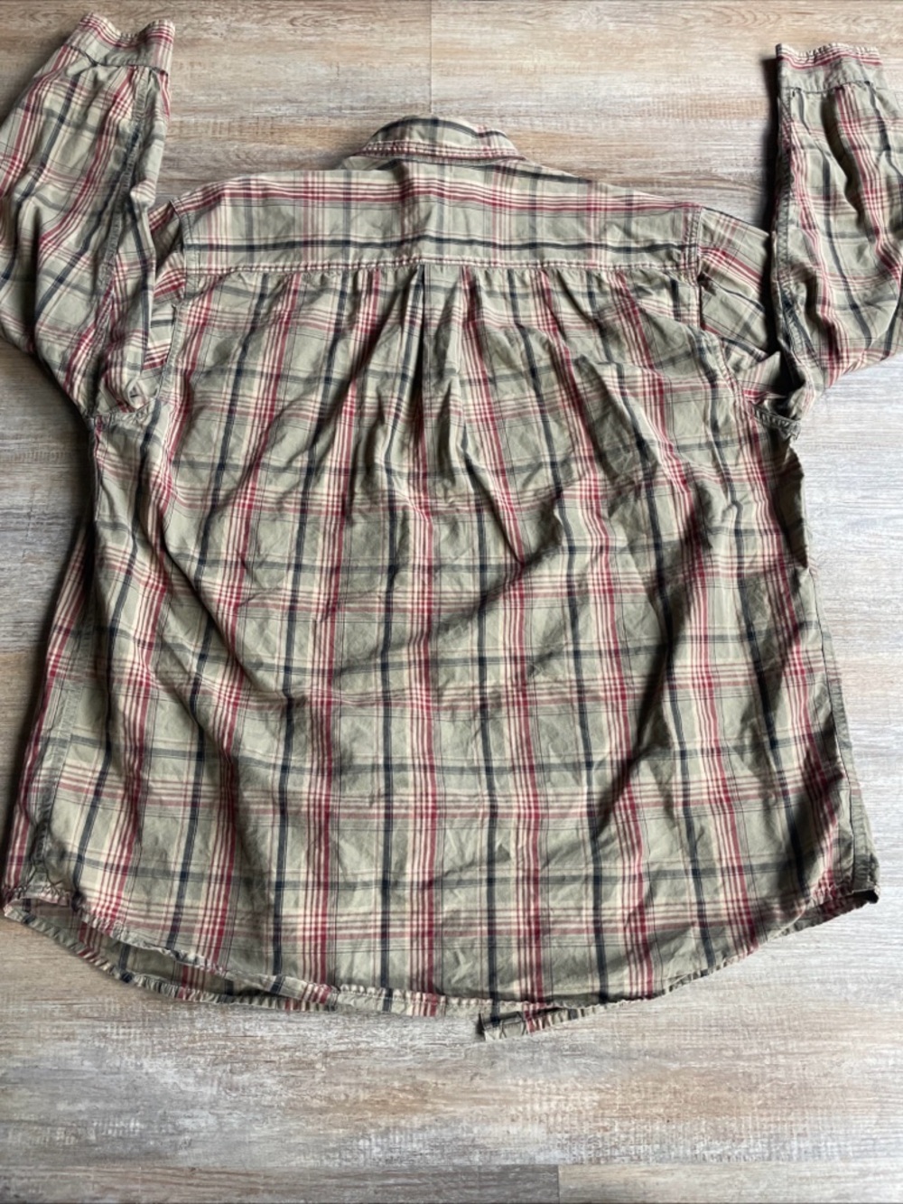 Carhartt Men's Plaid Button-Down Shirt - Khaki Large - Picture 6 of 6